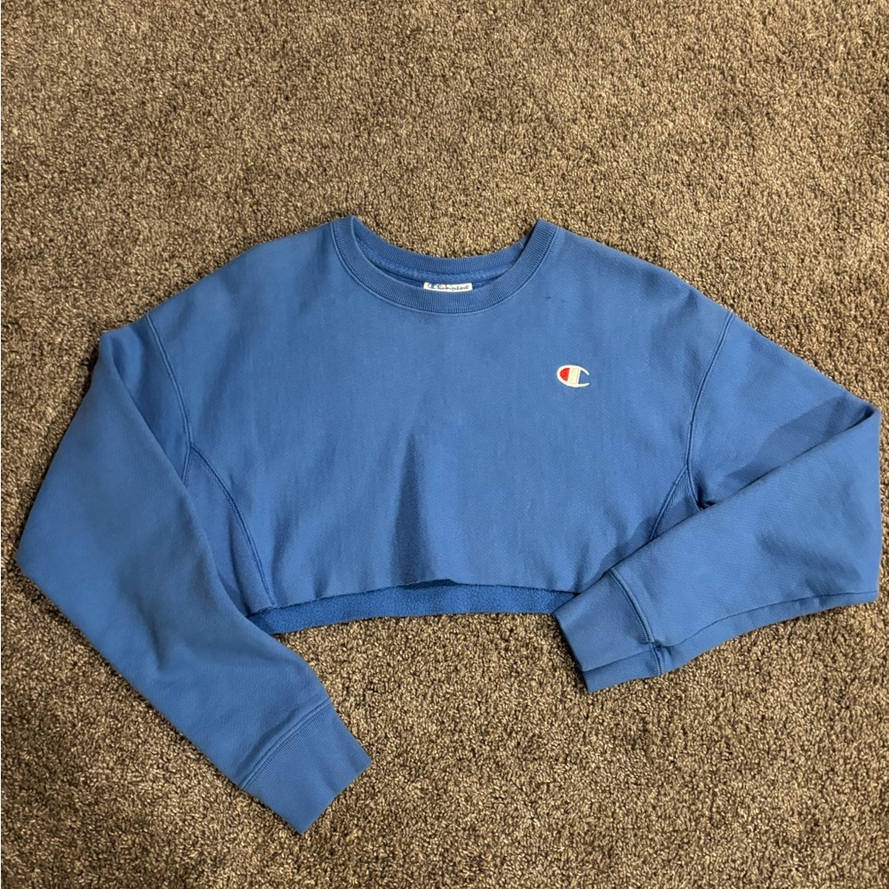 Champion Women's Classic Blue Crew Neck Sweater